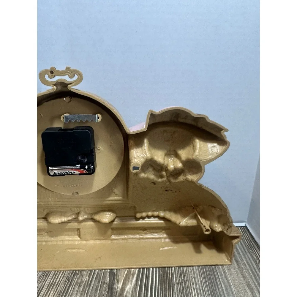 VTG Burwood Cat/kitten Country Clock WORKS‎